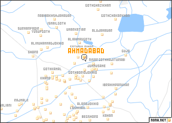 map of Ahmadābād