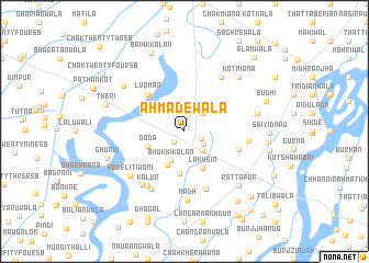map of Ahmadewāla