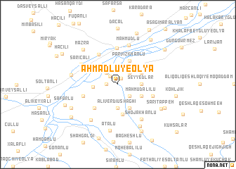 map of Aḩmadlū-ye ‘Olyā