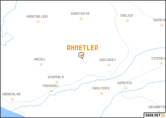 map of Ahmetler
