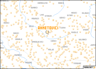 map of Ahmetovići