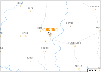 map of Ahoada