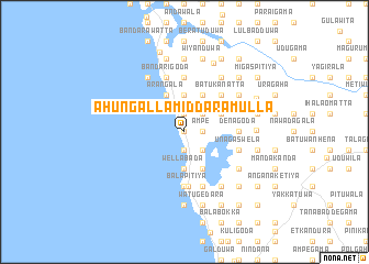 map of Ahungalla Middaramulla