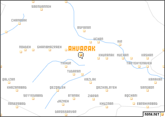map of Ahvārak