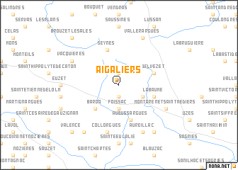 map of Aigaliers