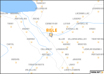 map of Aigle