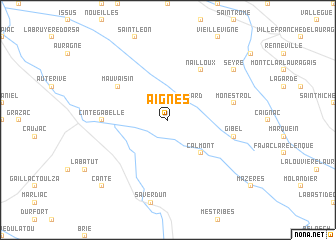 map of Aignes