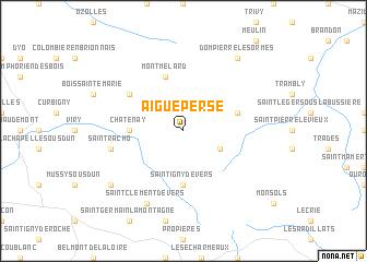 map of Aigueperse