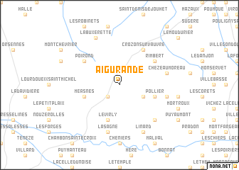 map of Aigurande