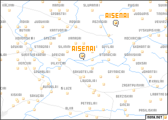 map of Aisėnai