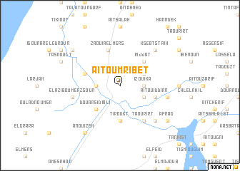 map of Aït ou Mribet
