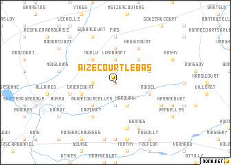 map of Aizecourt-le-Bas