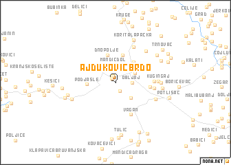 map of Ajduković Brdo