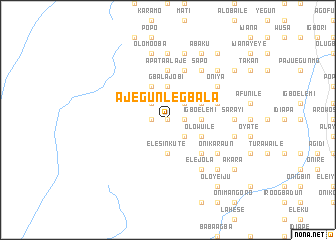 map of Ajegunle Gbala