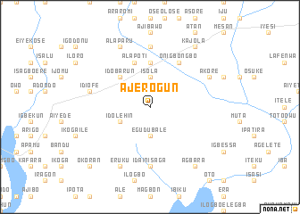 map of Ajerogun