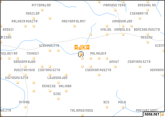 map of Ajka