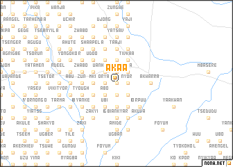 map of Akaa