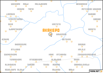 map of Akaképo