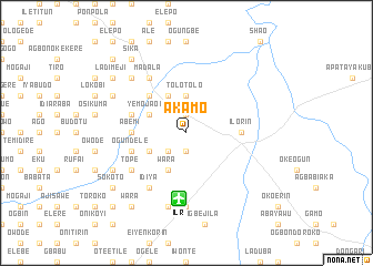 map of Akamo