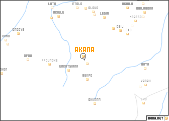 map of Akana