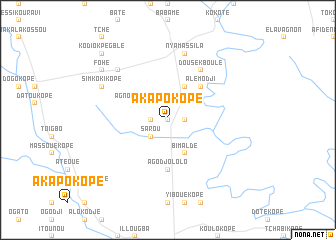 map of Akapokopé