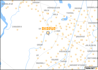 map of Ākāpur
