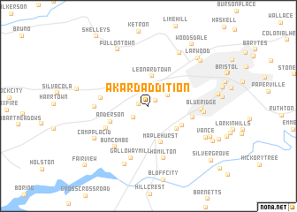 map of Akard Addition