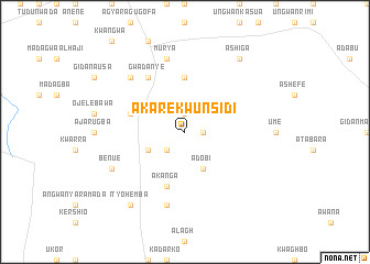 map of Akarekwu Nsidi