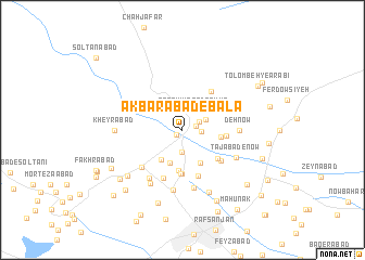 map of Akbarābād-e Bālā