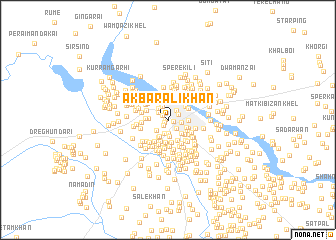 map of Akbar Ali Khān