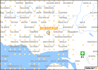 map of Ākbarpur