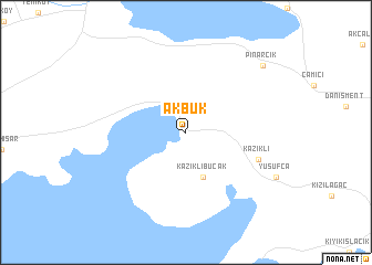 map of Akbük