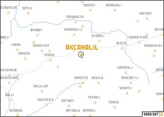 map of Akçahalil