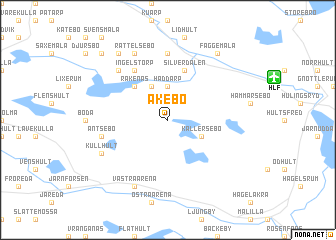 map of Åkebo