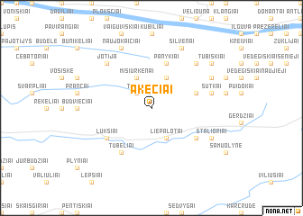 map of Akėčiai
