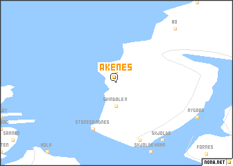 map of Åkenes
