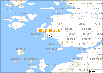 map of Åkerhög