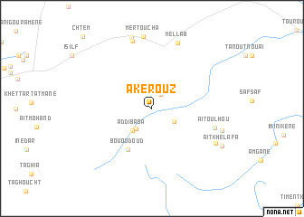 map of Akerouz