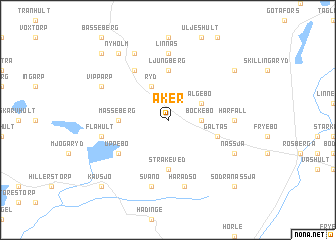 map of Åker