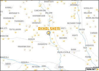 map of Akhalsheni