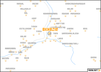 map of Ākhāzīr