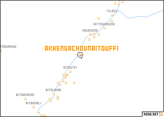 map of Akhendachou nʼAït Ouffi