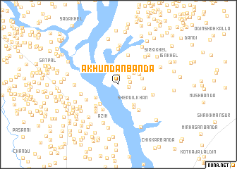 map of Akhundān Bānda