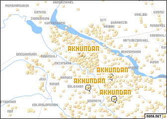 map of Ākhundān