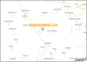 map of Ākhūnd Maḩalleh