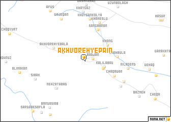 map of Ākhvoreh-ye Pā\