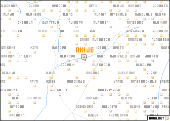 map of Akije