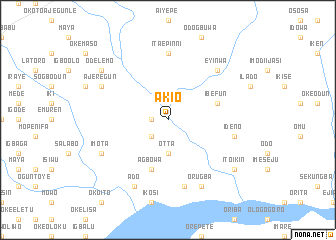 map of Akio