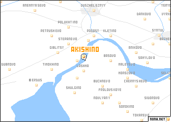 map of Akishino