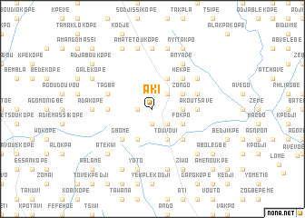 map of Aki